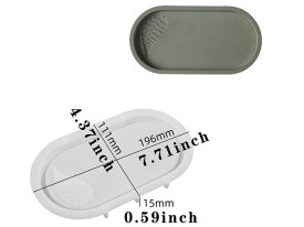 Molde silicona bandeja ovalada con hoja relieve chica